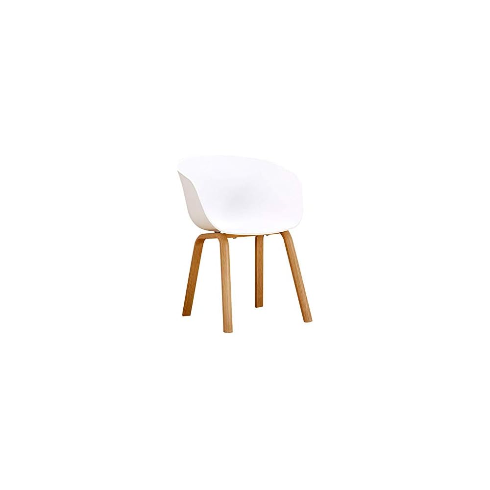 Chair Wood+PP Detachable Backrest Armrest Solid Wood Legs 78 44 58Cm (Color : Green) Colour:Blue (Color : Red) (Yellow)
