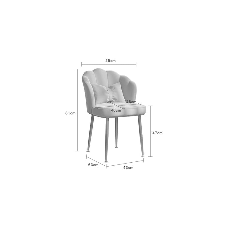 Modern Armless Vanity Chair, High Back Padded Seat, Stylish Blue & Gold Legs, Perfect for Makeup, Reading, Living Room, Bedroom, Home Decor Accent.