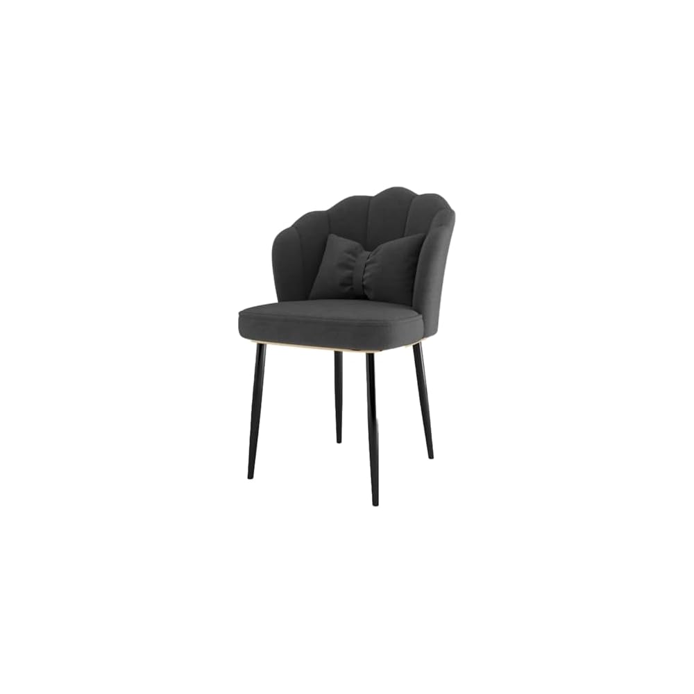 Modern Armless Vanity Chair, High Back Padded Seat, Stylish Blue & Gold Legs, Perfect for Makeup, Reading, Living Room, Bedroom, Home Decor Accent.