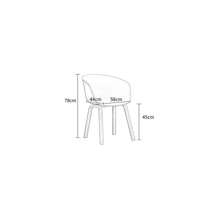 Chair Wood+PP Detachable Backrest Armrest Solid Wood Legs 78 44 58Cm (Color : Green) Colour:Blue (Color : Red) (Yellow)