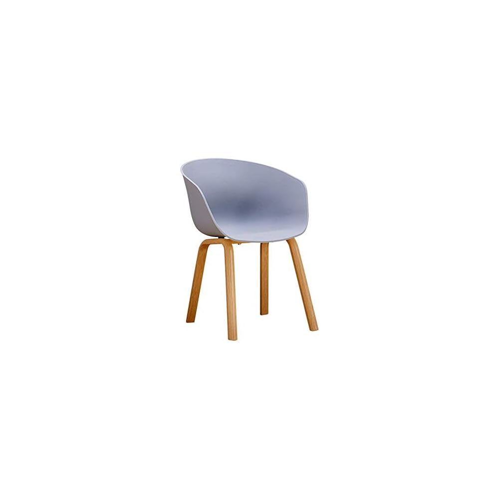 Chair Wood+PP Detachable Backrest Armrest Solid Wood Legs 78 44 58Cm (Color : Green) Colour:Blue (Color : Red) (Yellow)