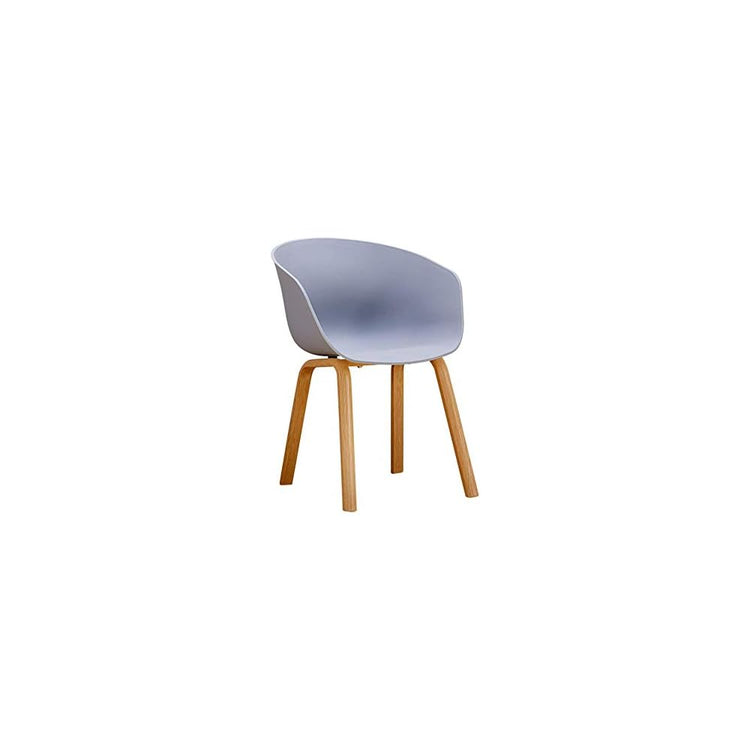 Chair Wood+PP Detachable Backrest Armrest Solid Wood Legs 78 44 58Cm (Color : Green) Colour:Blue (Color : Red) (Yellow)