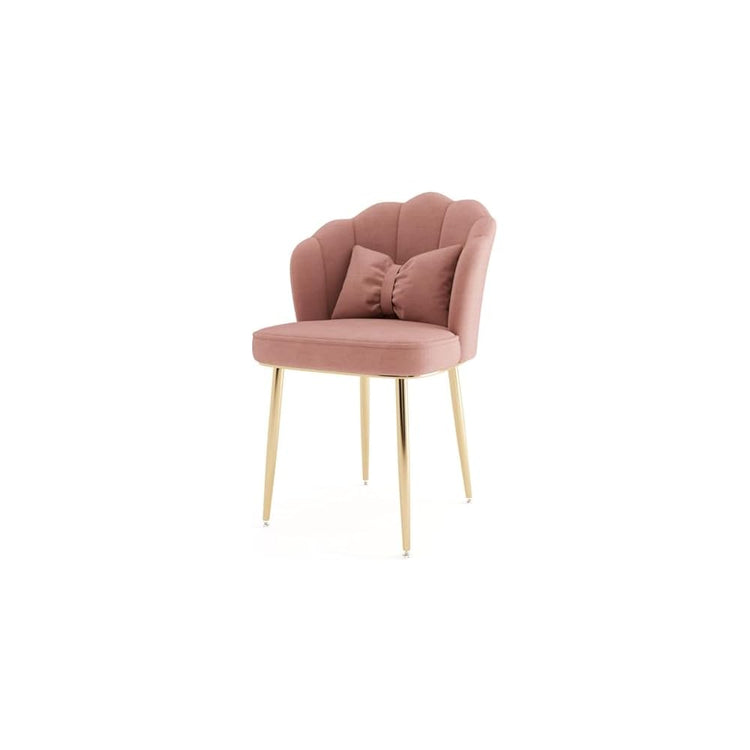 Modern Armless Vanity Chair, High Back Padded Seat, Stylish Blue & Gold Legs, Perfect for Makeup, Reading, Living Room, Bedroom, Home Decor Accent.