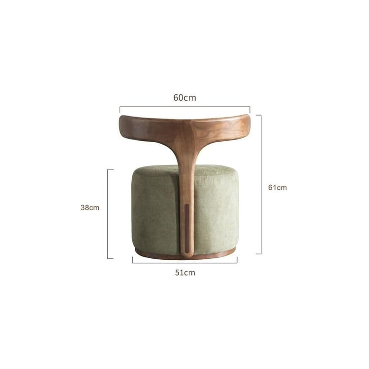 Nordic Modern Solid Wood Fabric Leisure Chair