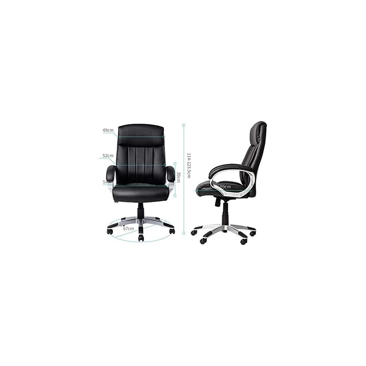Home Work Chair Office Chair Computer Gaming Chairs High Back Adjustable Ergonomic Desk Chair PU Leather Swivel Task Chair with Armrests Lumbar Support Interesting