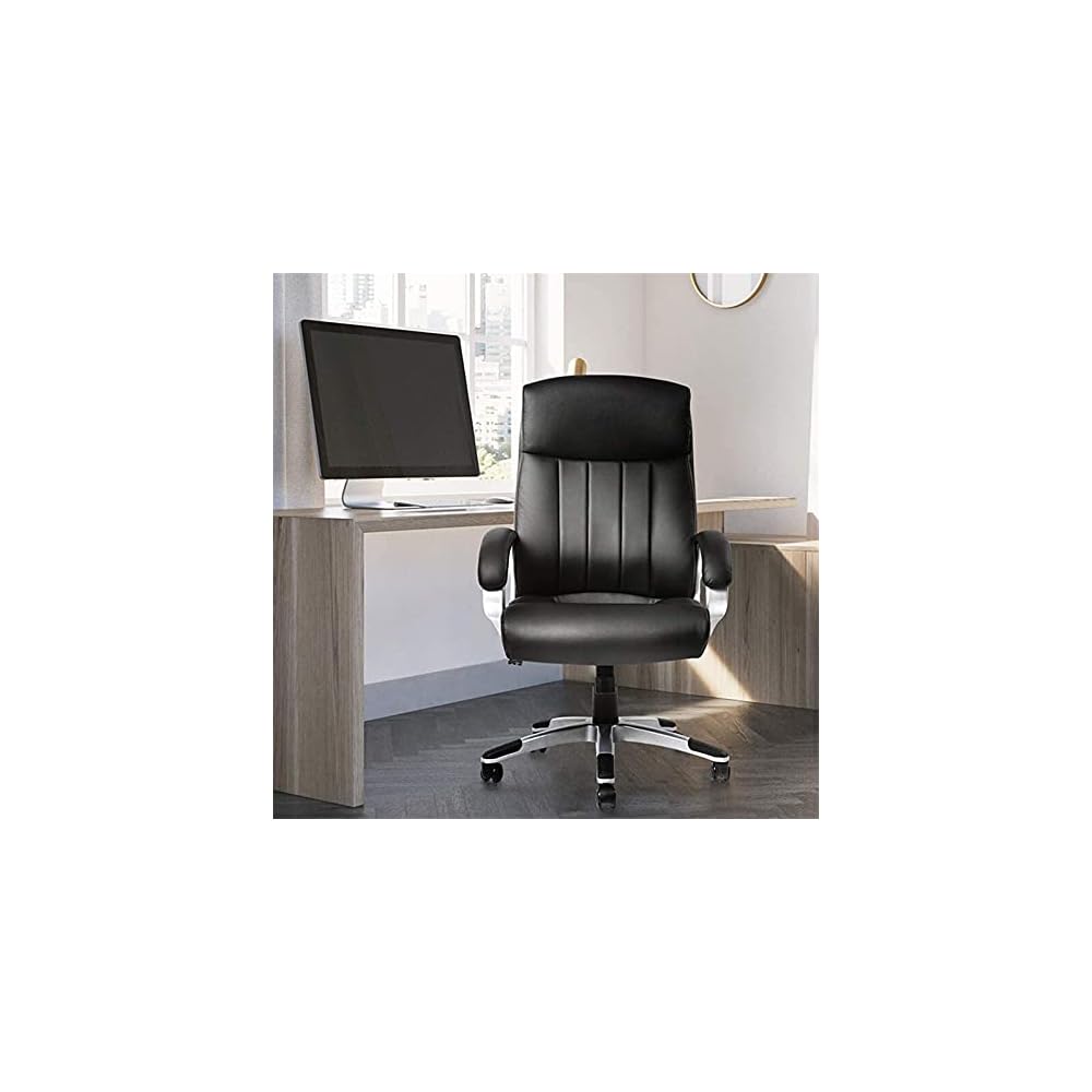 Home Work Chair Office Chair Computer Gaming Chairs High Back Adjustable Ergonomic Desk Chair PU Leather Swivel Task Chair with Armrests Lumbar Support Interesting