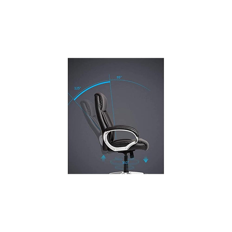 Home Work Chair Office Chair Computer Gaming Chairs High Back Adjustable Ergonomic Desk Chair PU Leather Swivel Task Chair with Armrests Lumbar Support Interesting