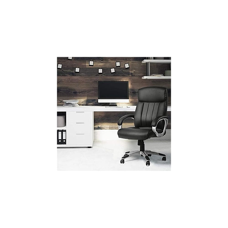 Home Work Chair Office Chair Computer Gaming Chairs High Back Adjustable Ergonomic Desk Chair PU Leather Swivel Task Chair with Armrests Lumbar Support Interesting