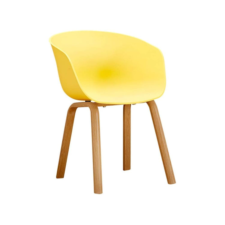 Chair Wood+PP Detachable Backrest Armrest Solid Wood Legs 78 44 58Cm (Color : Green) Colour:Blue (Color : Red) (Yellow)