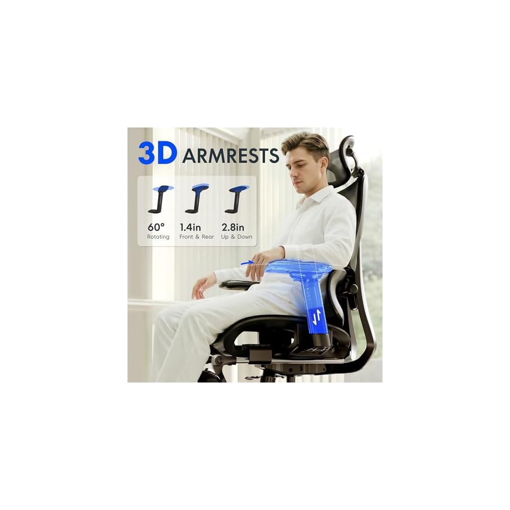 FLEXISPOT ErgoX Premium Ergonomic Office Chair Black FM-FT