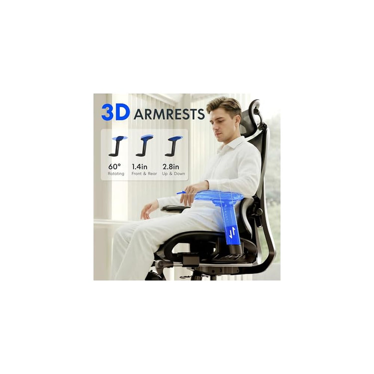 FLEXISPOT ErgoX Premium Ergonomic Office Chair Black FM-FT
