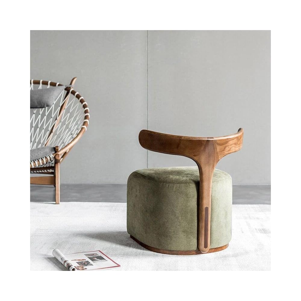 Nordic Modern Solid Wood Fabric Leisure Chair