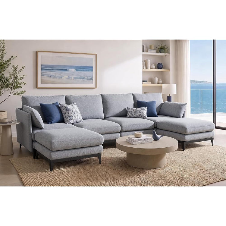 Relefree 130" Oversized Modular Sectional Couches U-Shaped for Living Room